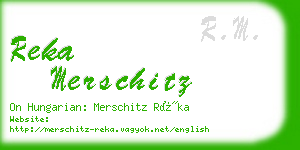 reka merschitz business card